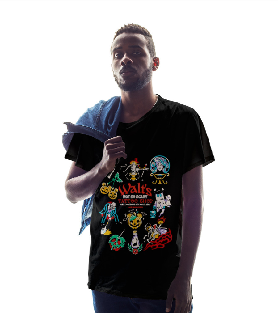 Walt's Not So Scary Tattoo Shop Halloween Flash Lake Buena Vista T-Shirt