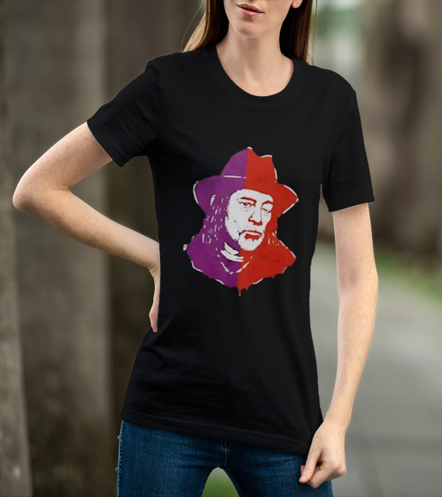 Willie Nelson Face Pop Art Style Cowboy Hat T-Shirt