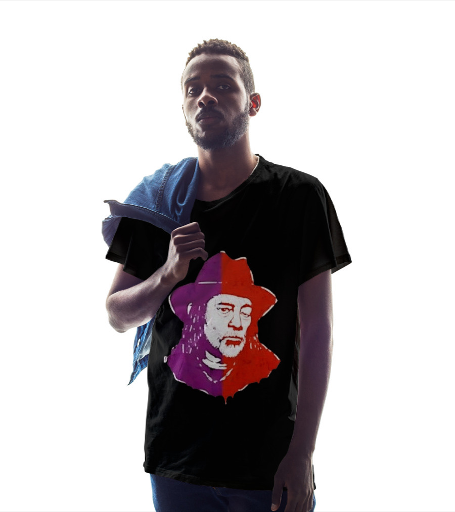 Willie Nelson Face Pop Art Style Cowboy Hat T-Shirt
