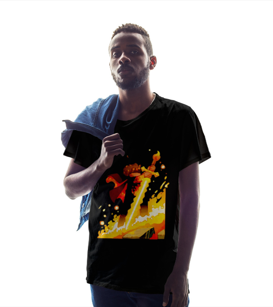FlameFrags Sword Gaming Fantasy Adventure Warrior T-Shirt