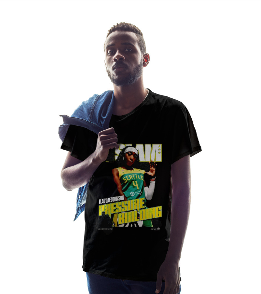W SLAM Flau'jae Johnson Seattle Storm Pressure Building T-Shirt