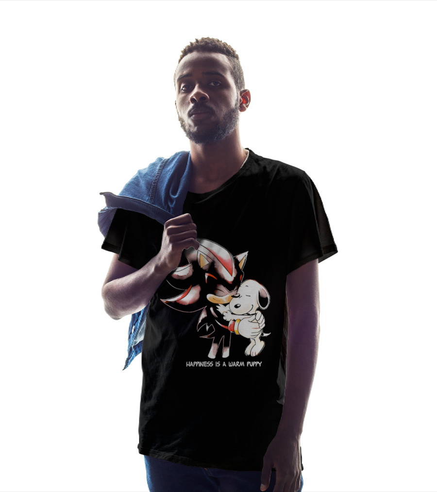 Happiness Is A Warm Puppy Shadow The Hedgehog Embrace T-Shirt