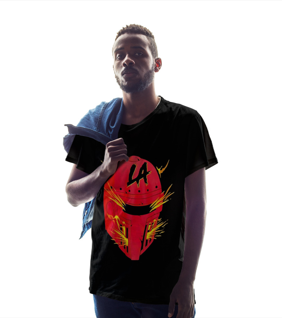 LA Flaming Knight Helmet Los Angeles Sports Blaze T-Shirt