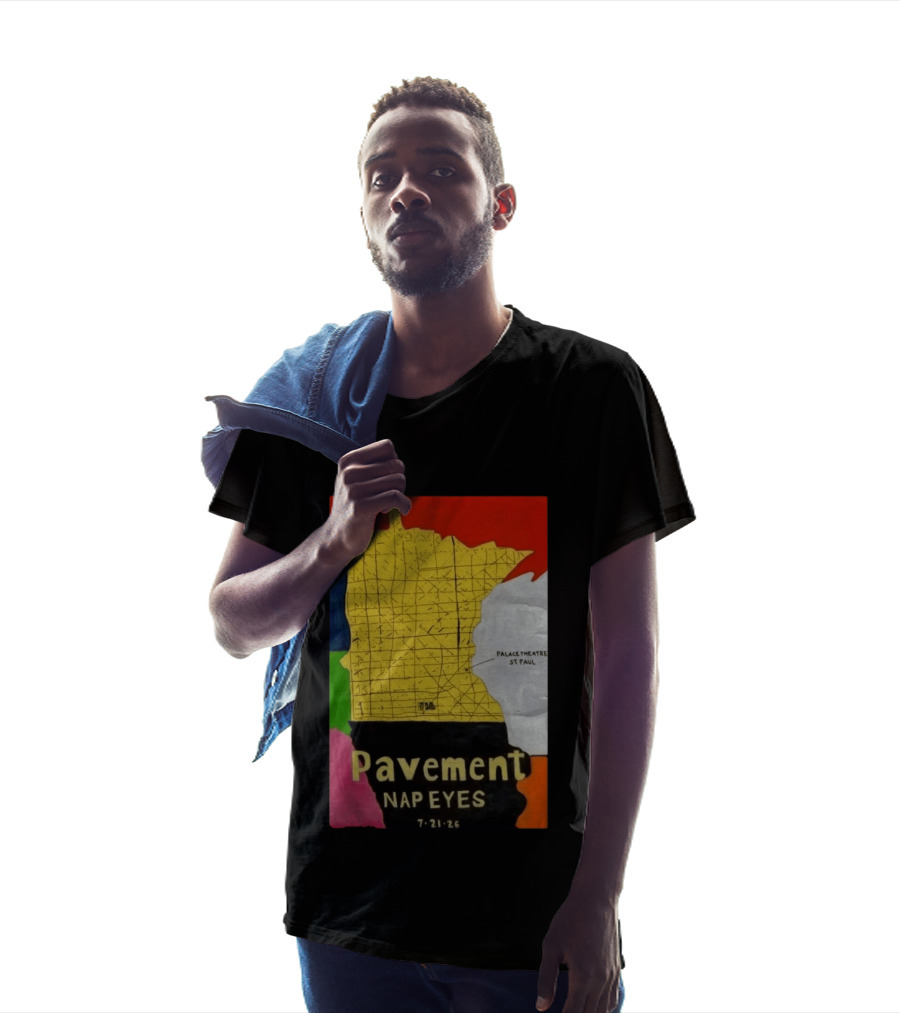 Pavement Nap Eyes Palace Theatre St Paul July 21 2026 Minnesota Map T-Shirt