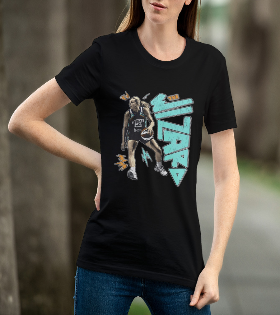 New York Liberty WNBA The Wizard Marine Johannès 23 Basketball T-Shirt