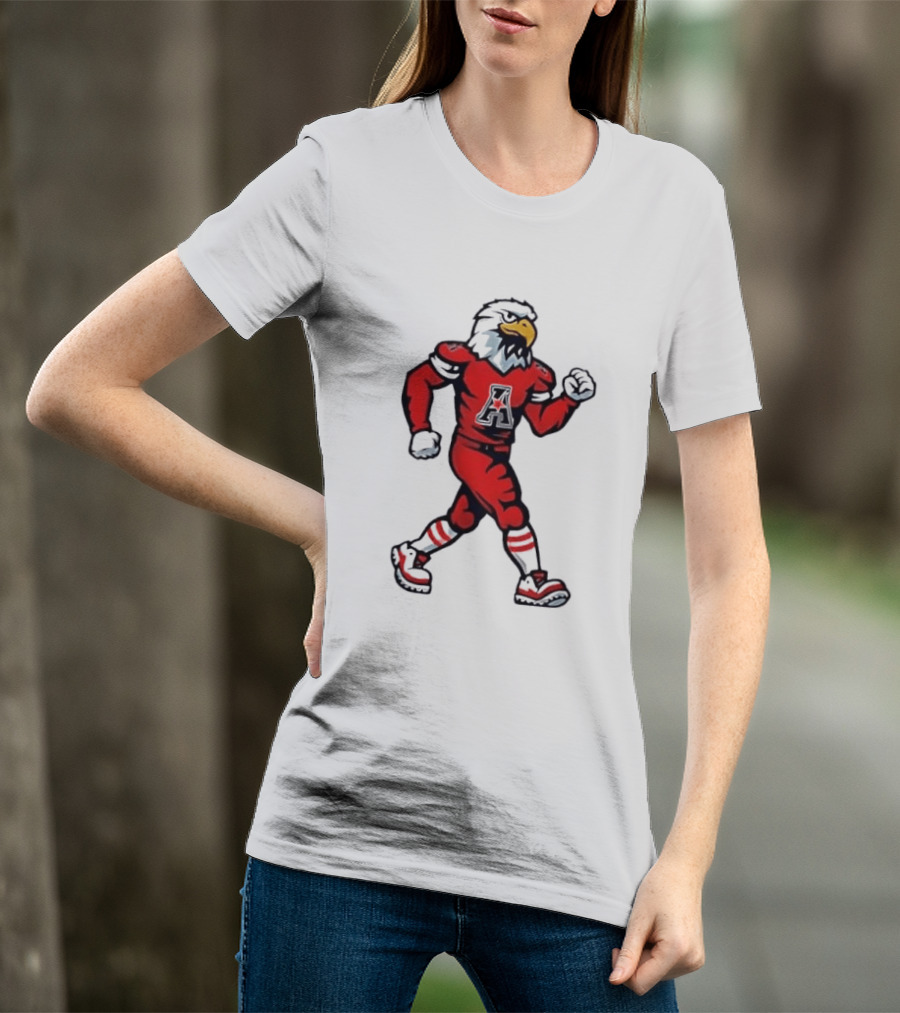 Eagle Running Sport Red Football T-Shirt