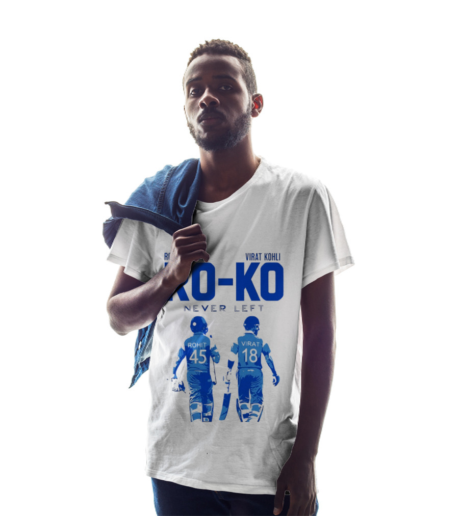 RO KO Rohit Sharma 45 Virat Kohli 18 Never Left T-Shirt