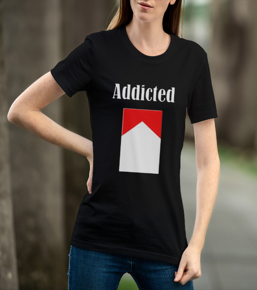 Addicted Cigarette Pack Minimalist Marlboro T-Shirt