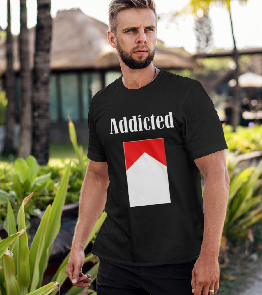 Addicted Cigarette Pack Minimalist Marlboro T-Shirt