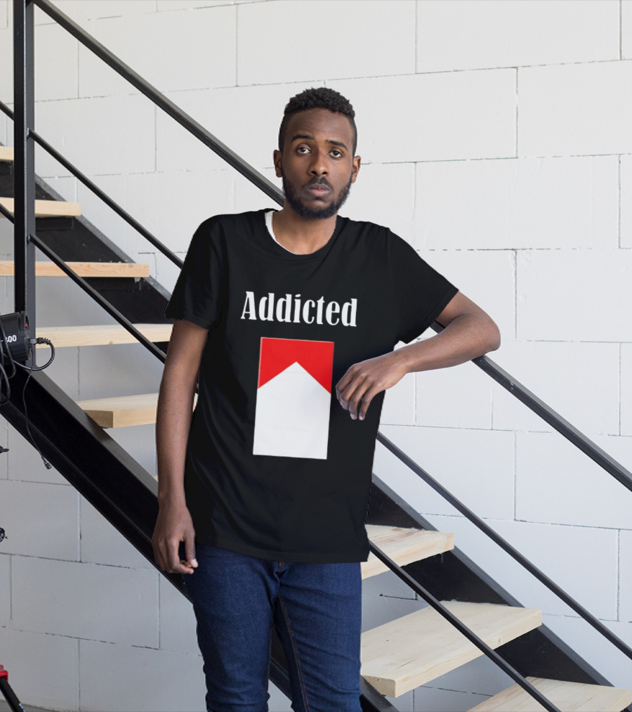 Addicted Cigarette Pack Minimalist Marlboro T-Shirt