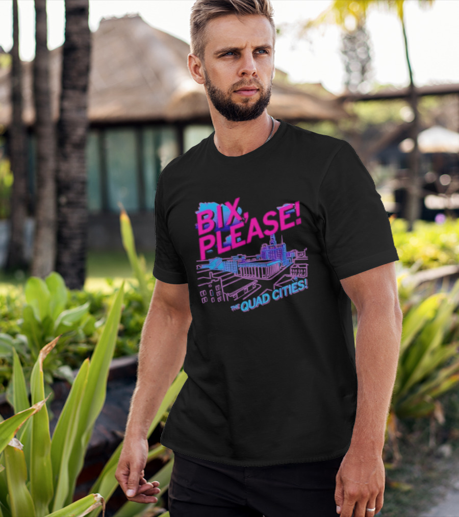 Bix Please The Quad Cities Skyline Retro Aesthetic T-Shirt