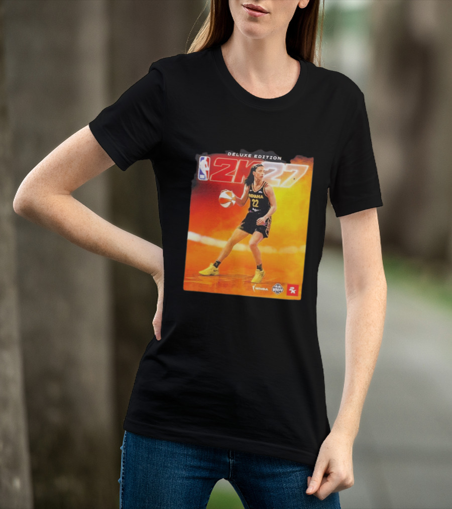 WNBA Caitlin Clark Indiana Fever NBA 2K27 Deluxe Edition Cover Athlete T-Shirt