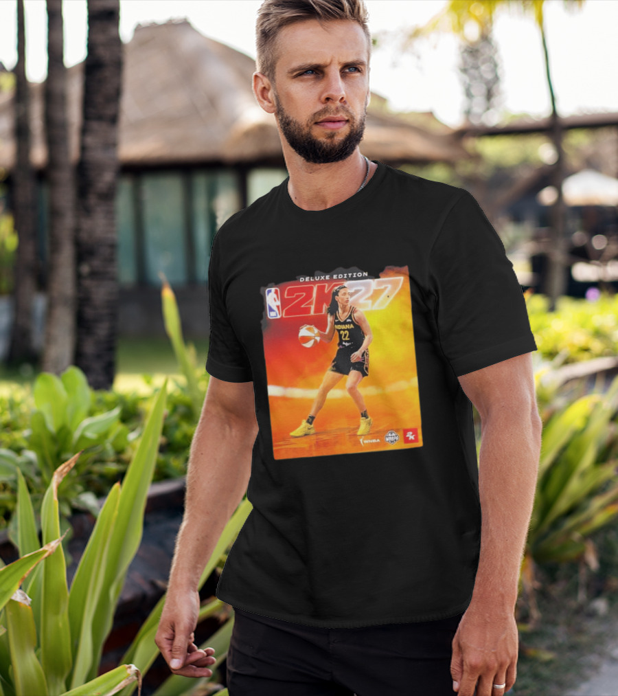 WNBA Caitlin Clark Indiana Fever NBA 2K27 Deluxe Edition Cover Athlete T-Shirt