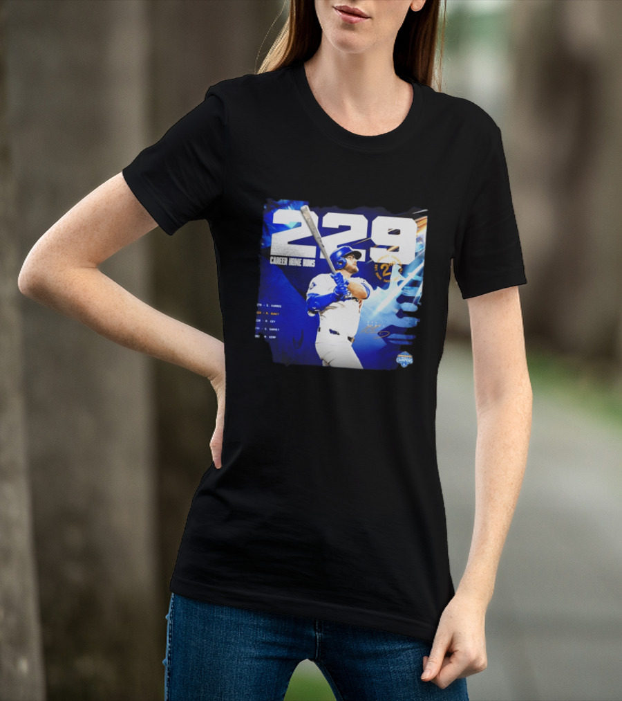Max Muncy Los Angeles Dodgers 229 Career Home Runs Celebration MLB Champions T-Shirt