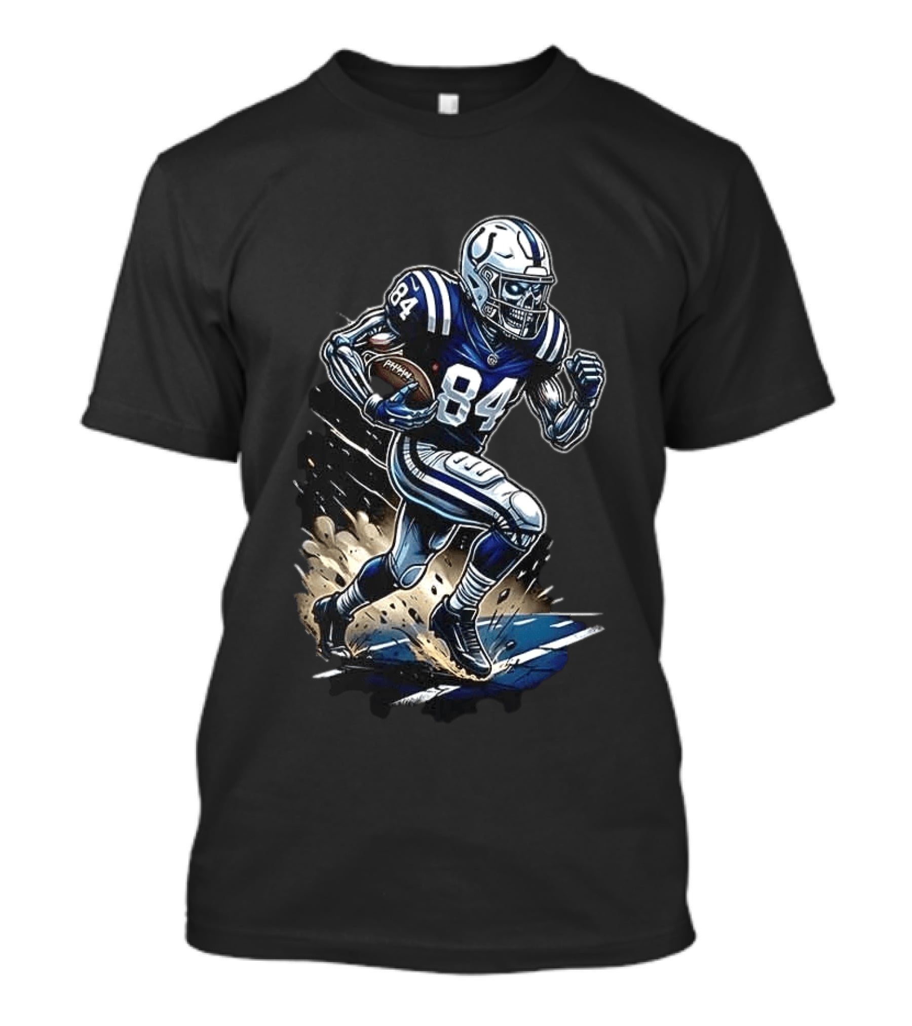 Indianapolis Colts Skeleton Football Player Runs In My Blood T-Shirt