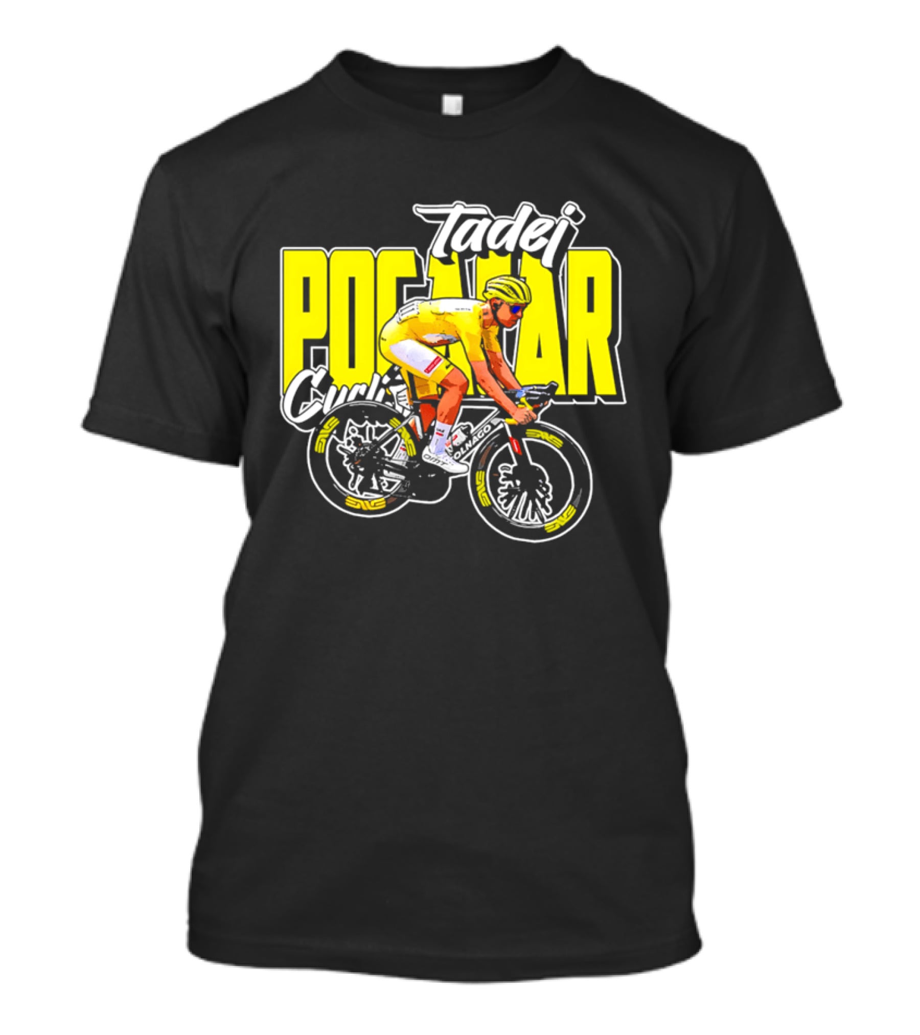 Tadej Pogacar Cycling Yellow Jersey Race Champion T-Shirt