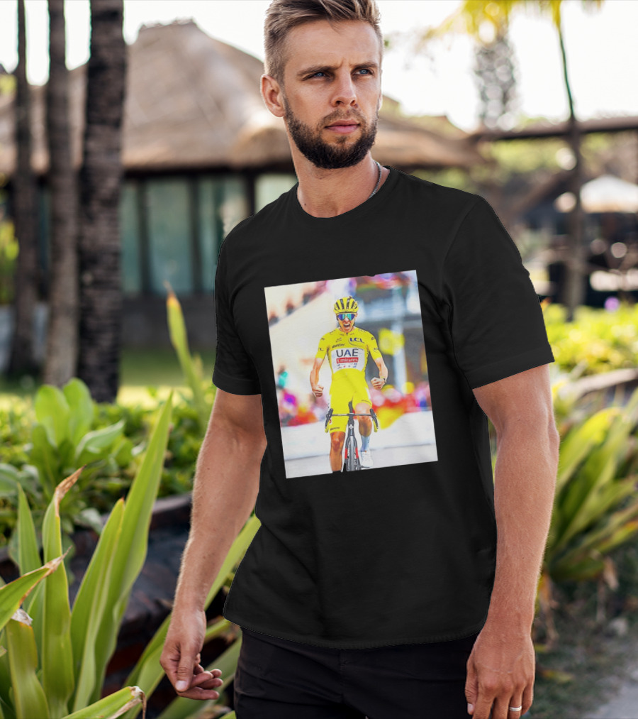 Tadej Pogačar UAE Team Emirates Tour De France Victory Moment T-Shirt