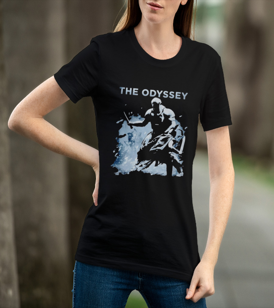 The Odyssey Warrior Dual Blade Combat Hooded Adventure T-Shirt