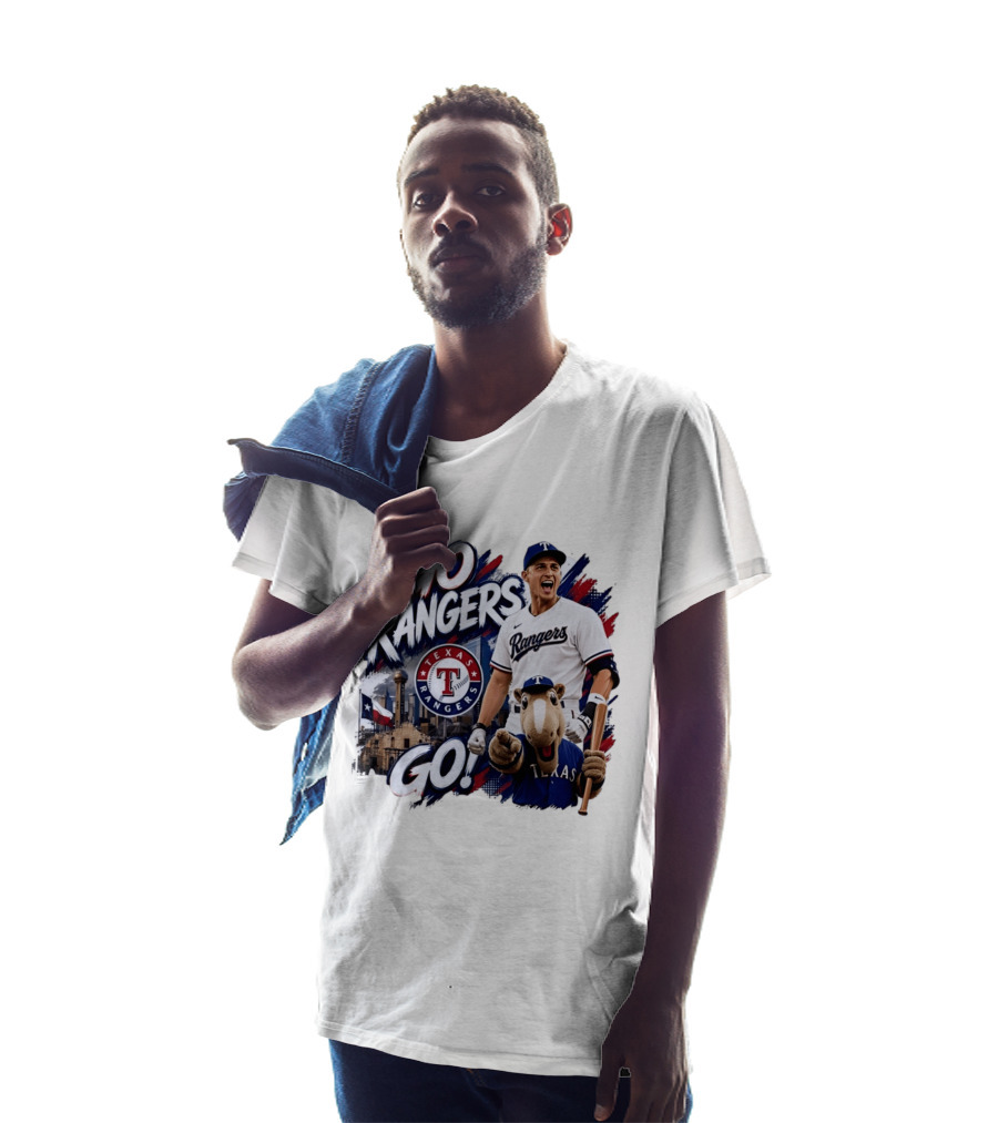 Go Rangers Texas Rangers Baseball Team Spirit Celebration T-Shirt