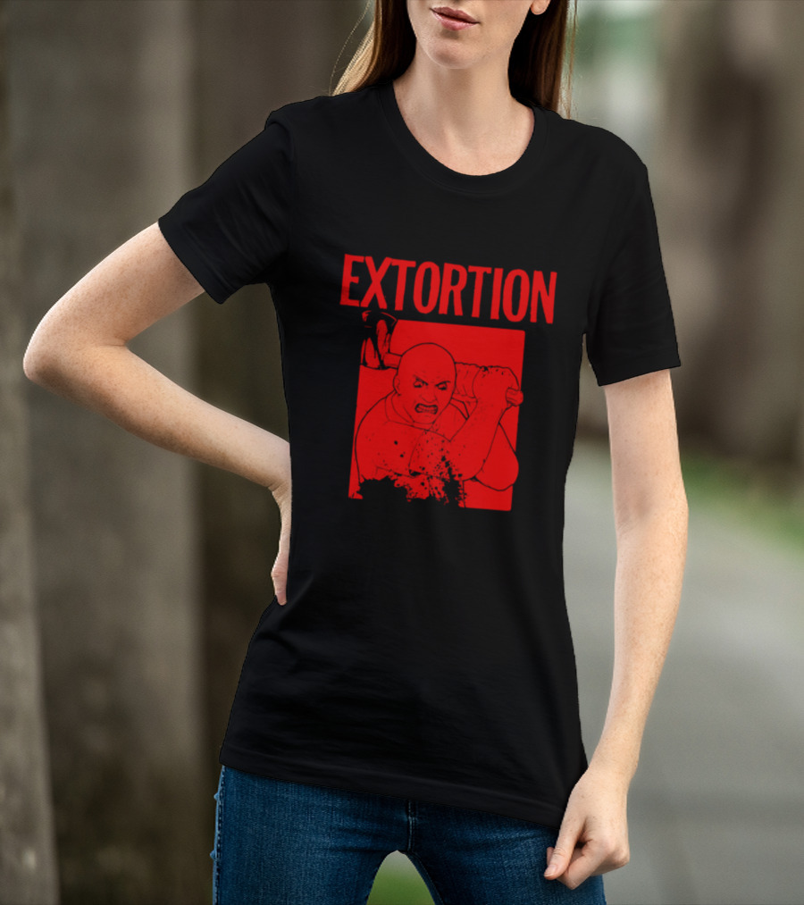EXTORTION Self Titled Album Cover Art Distorted Face T-Shirt