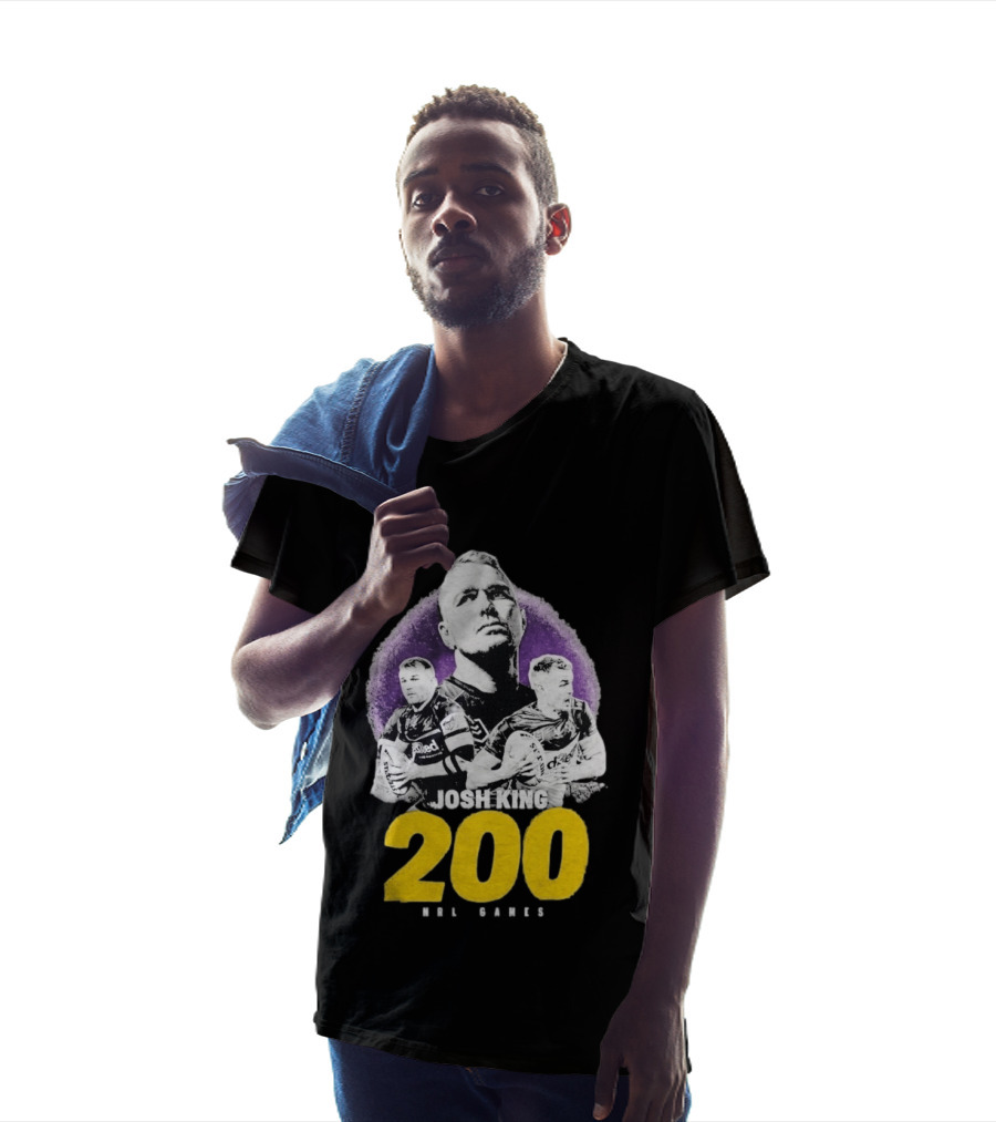 Josh King 200 NRL Games Melbourne Rugby Milestone Celebration T-Shirt