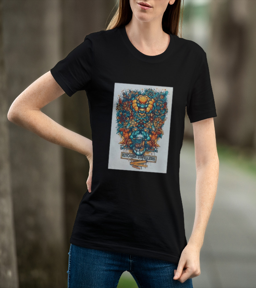 Kitchen Dwellers Winter Park CO July 24 25 2026 Tour Psychedelic Floral T-Shirt