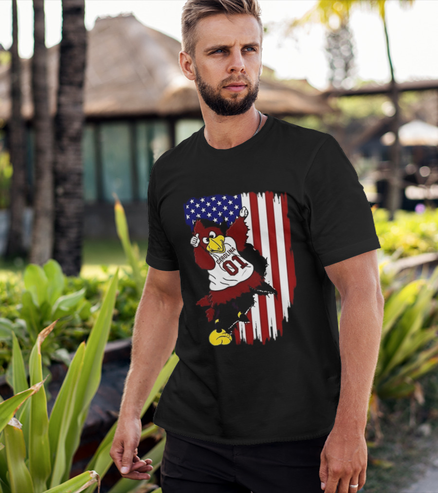 South Carolina Gamecocks Carolina 01 USA Flag We The People T-Shirt