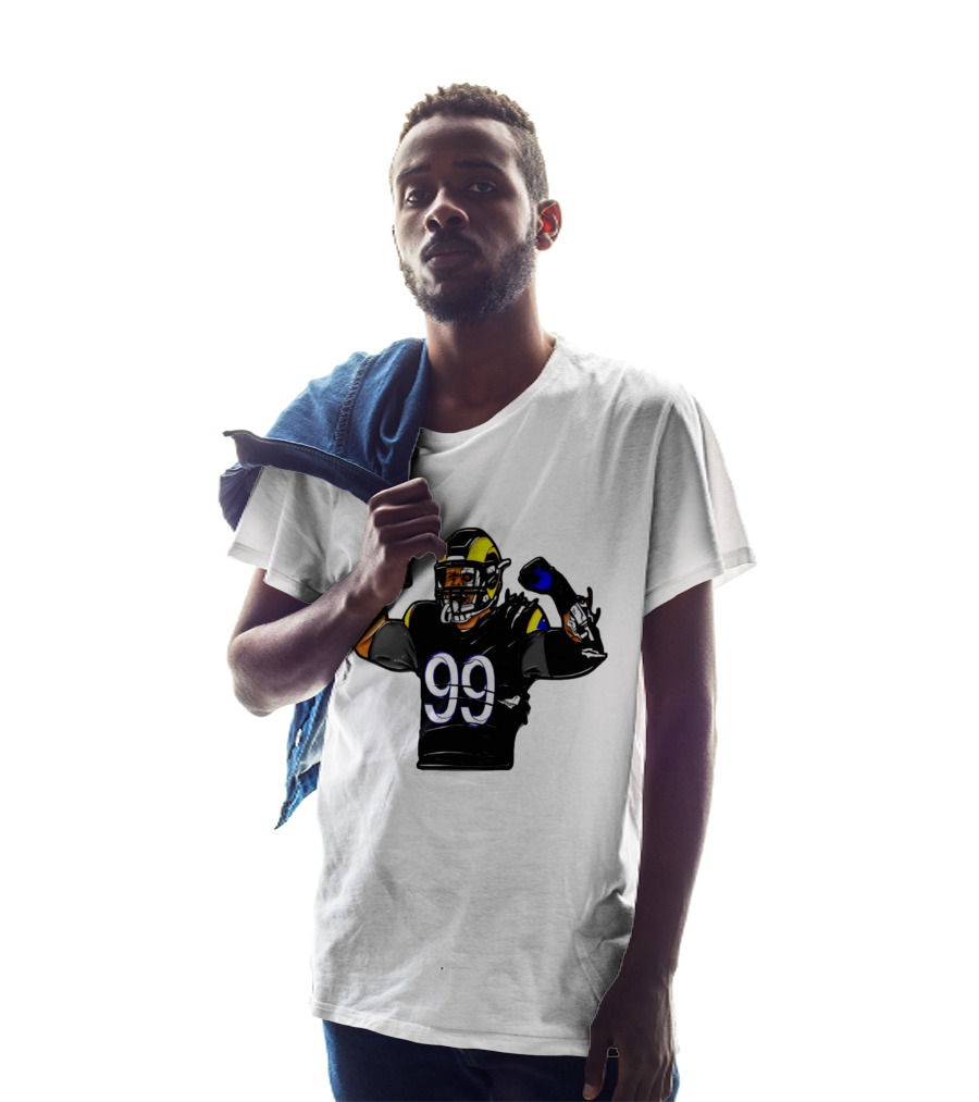 Los Angeles Rams Cyborg Player Cyber Beast 99 Football T-Shirt