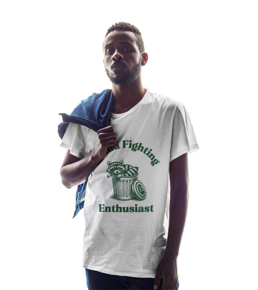 Fraud Fighting Enthusiast Garbage Bin Text Design T-Shirt