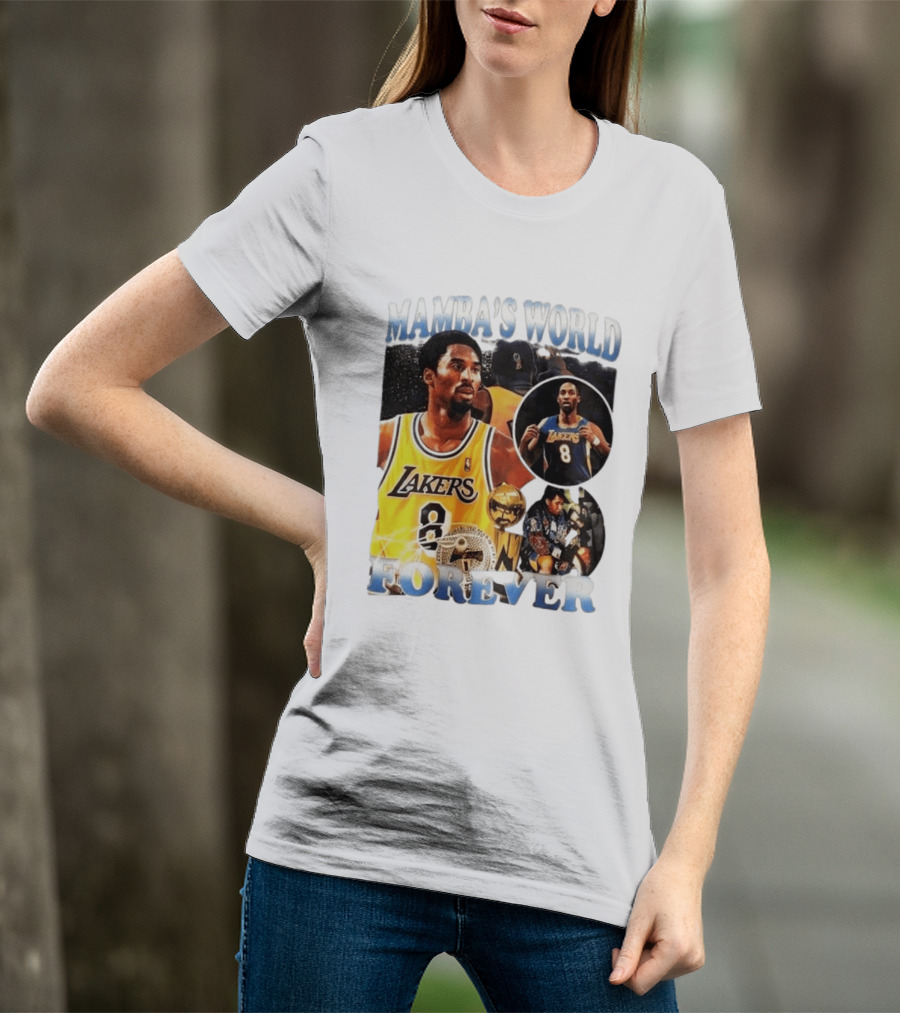 Mamba's World Forever Lakers Kobe Bryant 8 T-Shirt
