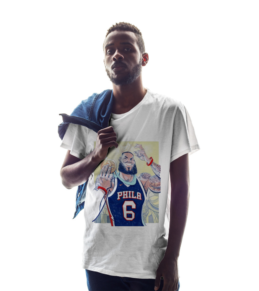 LeBron James Phila 6 Caricature NBA T-Shirt