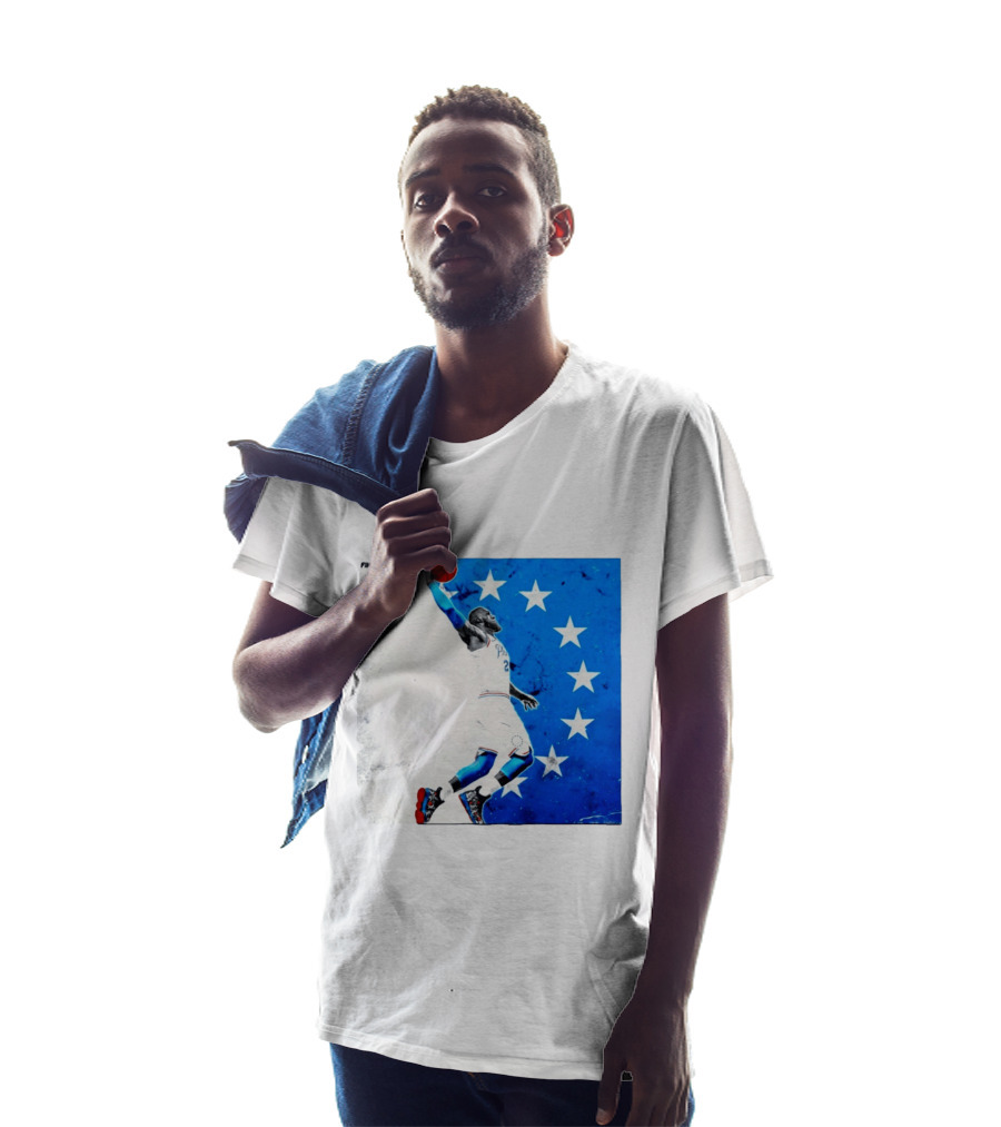 LeBron James Philadelphia 76ers Finish Line Stars Basketball Dunk T-Shirt