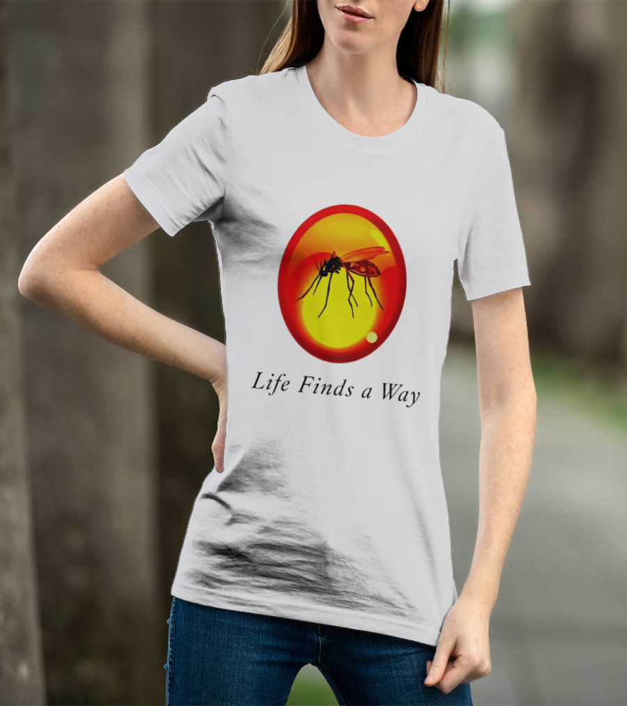 Mosquito In Amber Life Finds A Way Jurassic Park T-Shirt