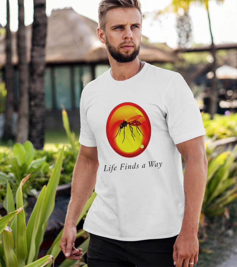 Mosquito In Amber Life Finds A Way Jurassic Park T-Shirt