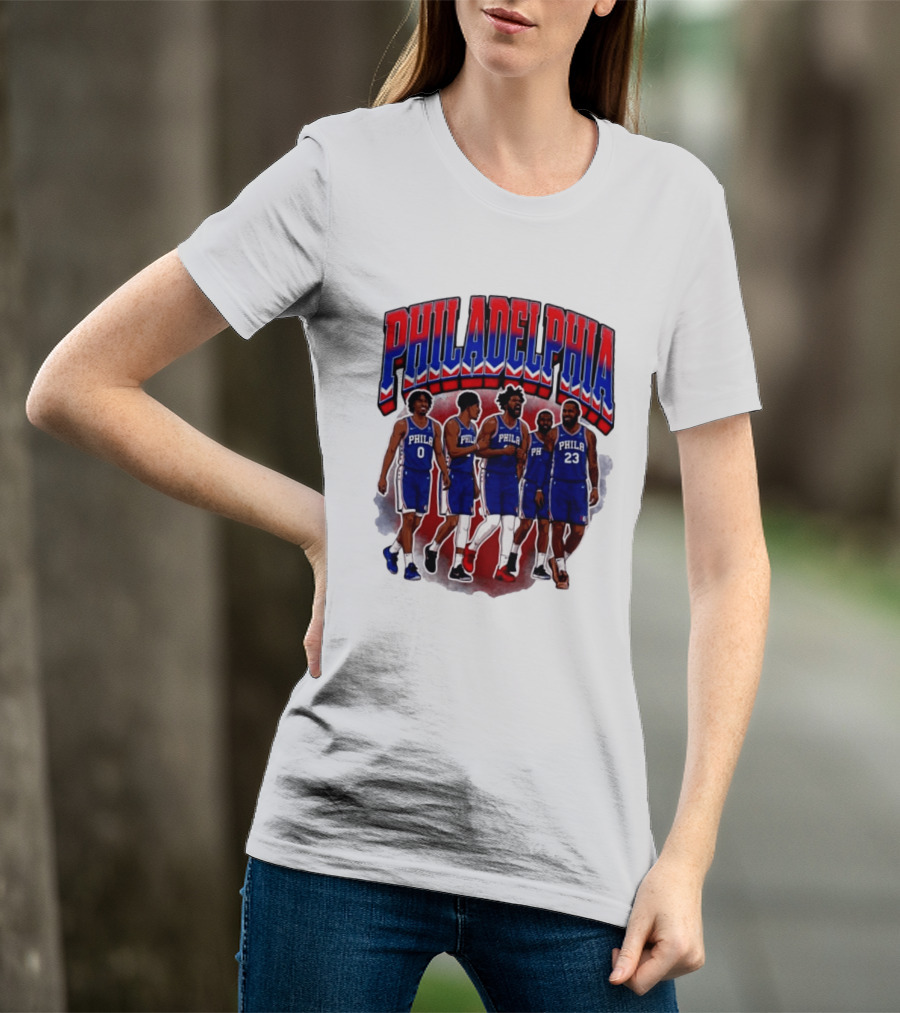 Philadelphia Basketball Starting 5 PHILA 23 0 T-Shirt