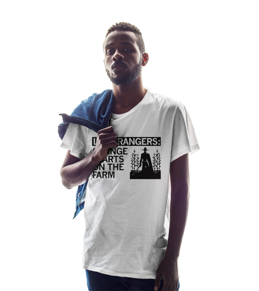 Lobe Rangers Change Starts On The Farm Cowboy Farmer Silhouette Cornfield T-Shirt