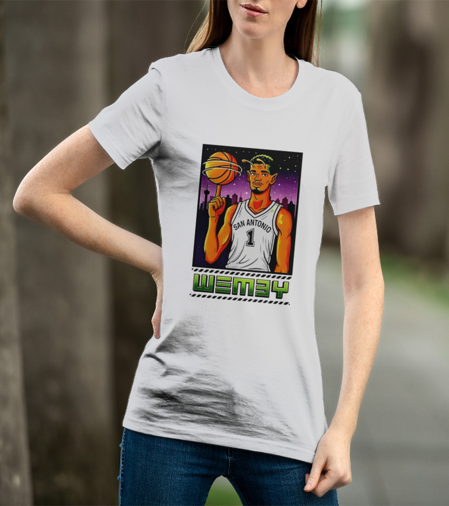 Wemby No 1 San Antonio Basketball Alien T-Shirt
