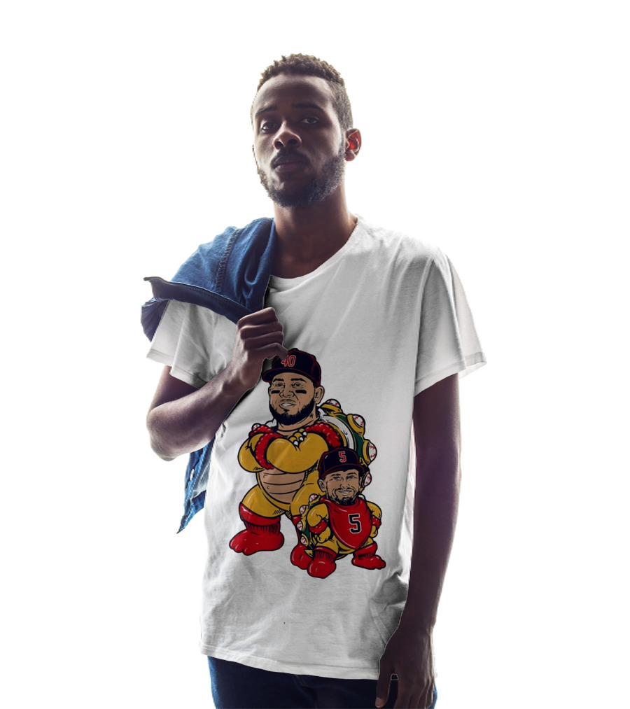 Bowser And Mini Bowser Willson Contreras Caleb Durbin Boston Red Sox T-Shirt