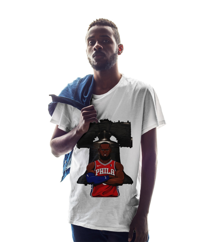 Philadelphia 76ers 2026 LeBron James Liberty Bell Basketball T-Shirt