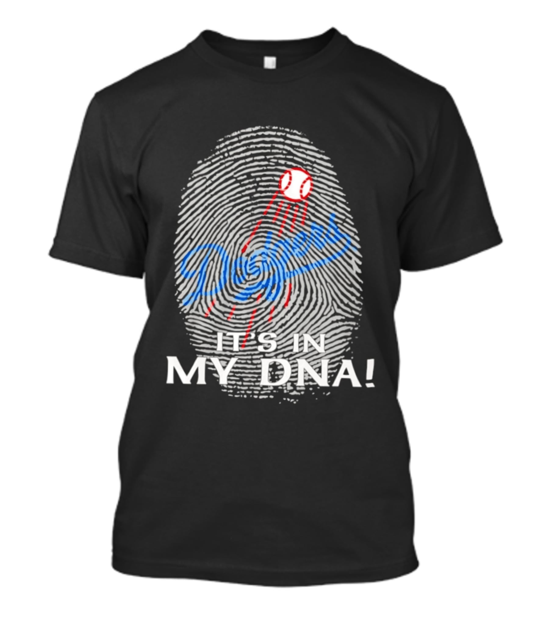 Los Angeles Dodgers It's In My DNA Fingerprint Baseball T-Shirt