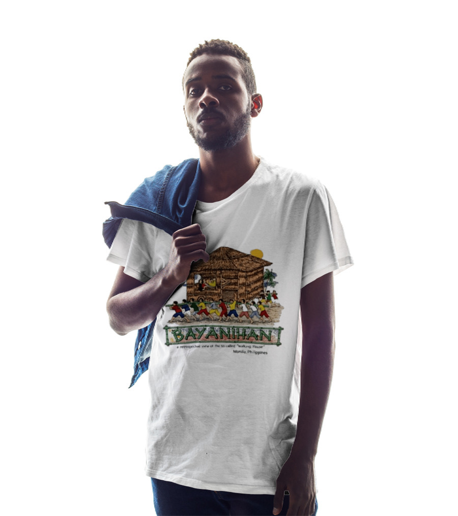 Bayanihan Retrospective View Carrying The Walking House Manila Philippines T-Shirt
