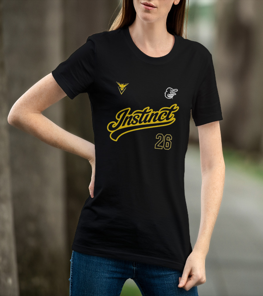 2026 Instinct Orioles Pokémon GO Night Team Yellow 26 T-Shirt