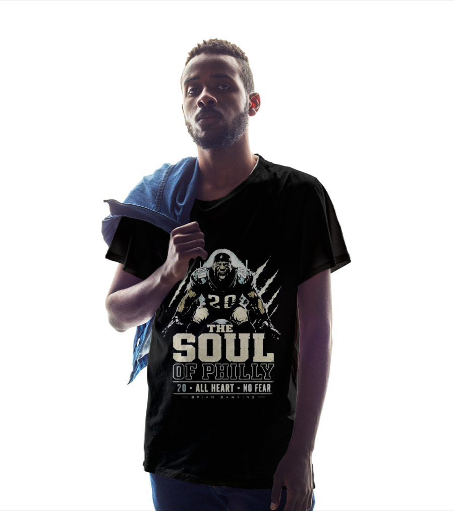 Brian Dawkins The Soul Of Philly All Heart No Fear 20 Eagles Legend T-Shirt