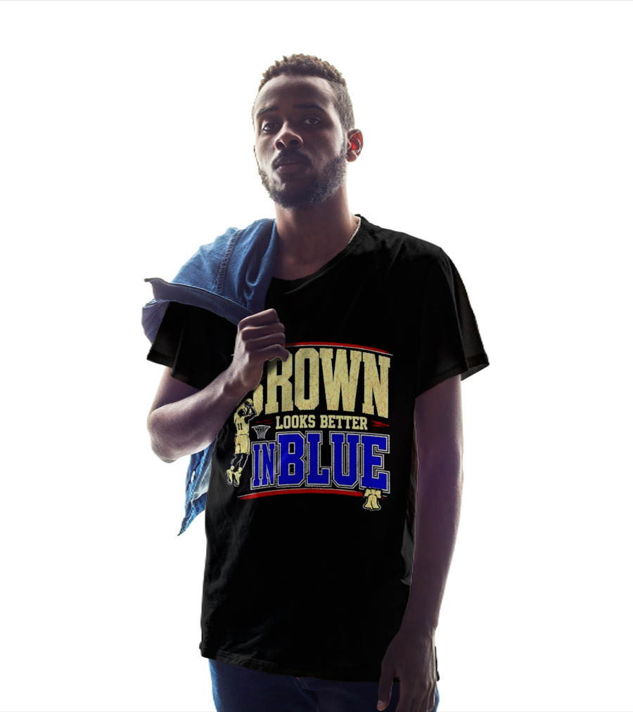 Brown Looks Better In Blue Basketball Dunk T-Shirt