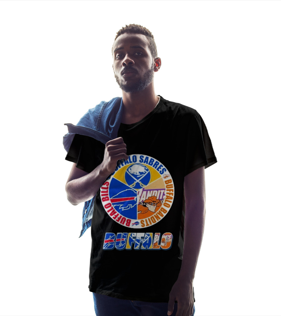 Buffalo Bills Sabres Bandits Logos Buffalo Sports Teams T-Shirt
