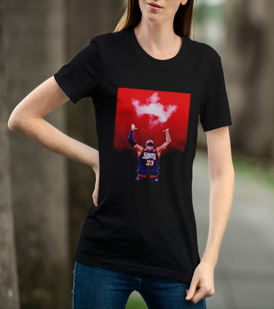 Philadelphia 76ers LeBron James Number 23 Cloud Crown T-Shirt