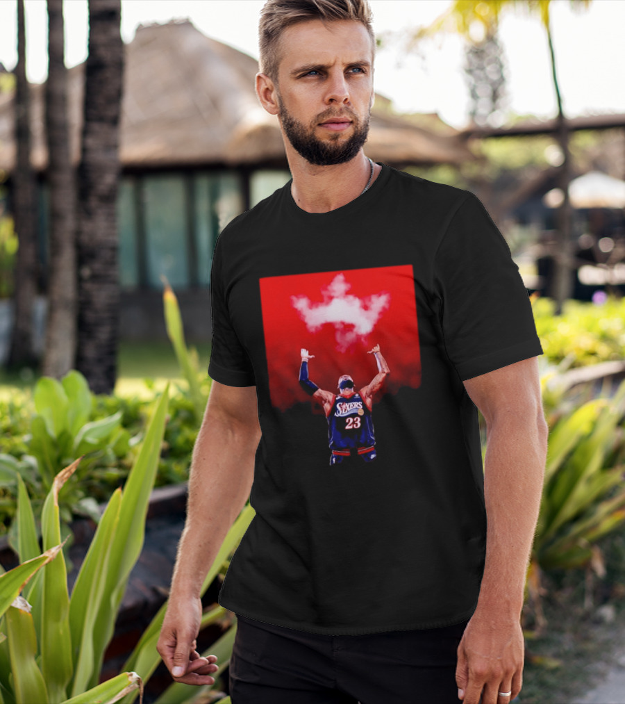 Philadelphia 76ers LeBron James Number 23 Cloud Crown T-Shirt