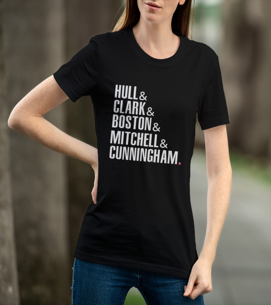Hull Clark Boston Mitchell Cunningham Indiana Fever WNBA Basketball 2026 T-Shirt