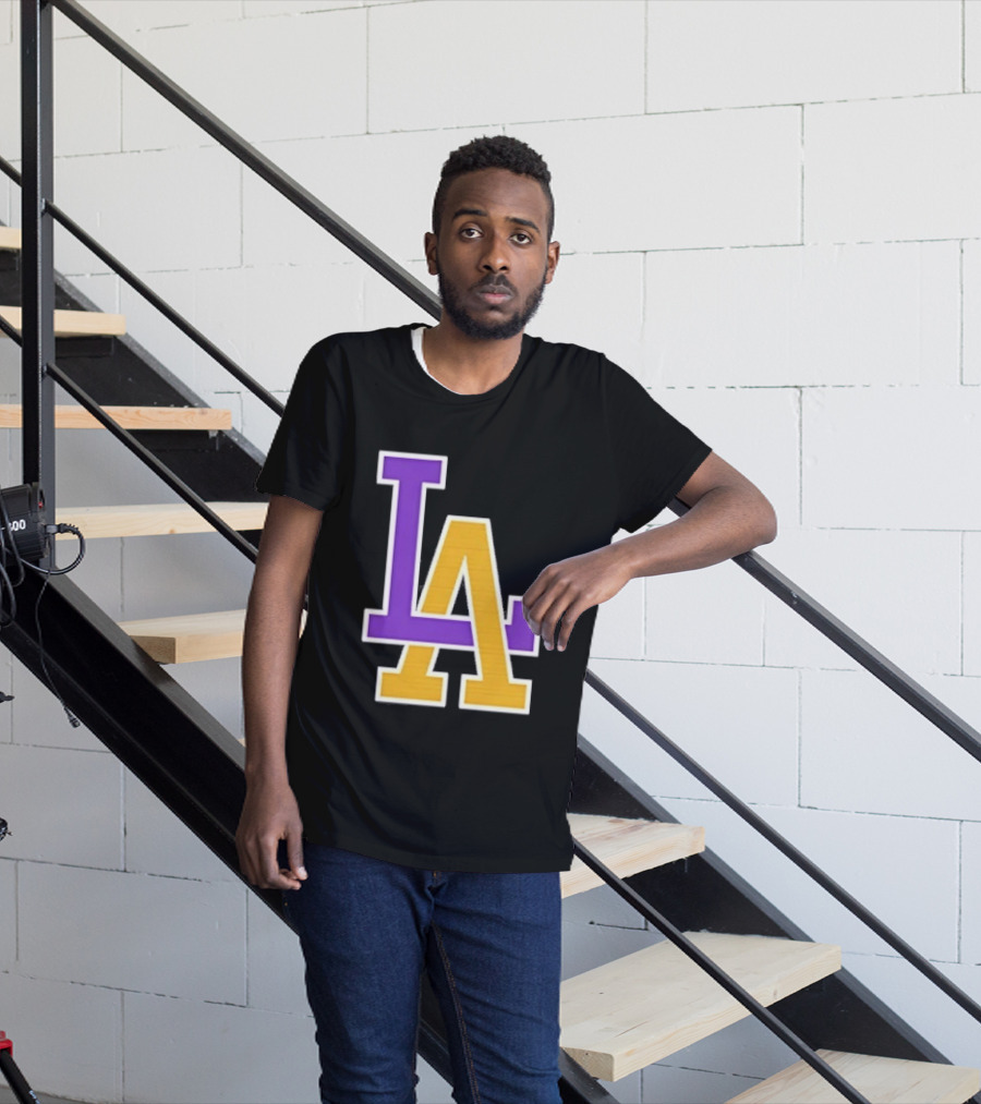 Los Angeles Lakers Purple Gold LA T-Shirt