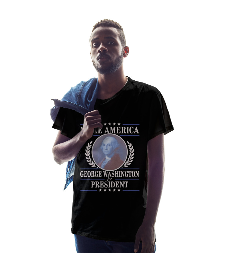 Make America George Washington For President Patriotic Stars And Laurels T-Shirt